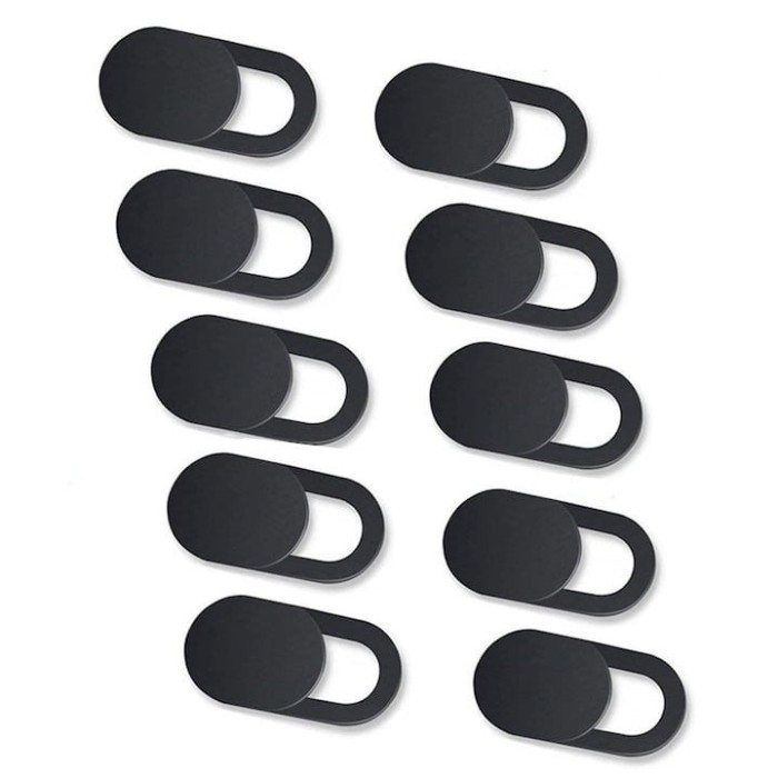 Set de 10 protectii adezive pentru camera telefon tableta - Negru