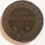 Moneda Franța 5 Centimes An 7 (1798 A) Paris - Numismatică Monede Franceze