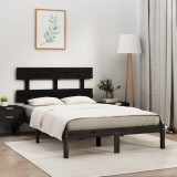 Cumpara ieftin Cadru de pat, negru, 200x200 cm, lemn masiv