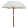Umbrelă de soare cu st&acirc;lp din oțel, nisipiu, 240 cm, vidaXL