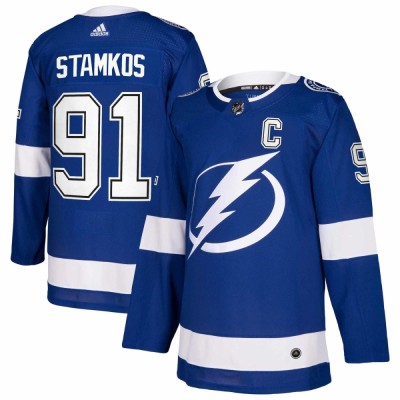 Tampa Bay Lightning tricou de hochei #91 Steven Stamkos adizero Home Authentic Player Pro Stanley Cup Final 2022 Jersey Patch - 50 (M) foto