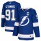 Tampa Bay Lightning tricou de hochei #91 Steven Stamkos adizero Home Authentic Player Pro Stanley Cup Final 2022 Jersey Patch - 50 (M)