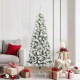 Cumpara ieftin Brad de Craciun artificial cu ramuri articulare Verde si alb