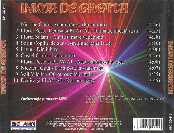 CD Inima De Gheata, original, Casete audio | Okazii.ro