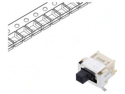 Comutator Glisant SPDT OFF-ON 0,4A 20V foto