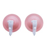 Cumpara ieftin Cuier din plastic, cu ventuza, roz, 2 buc / set