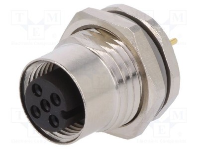 Conector M12 3 pini soclu mamă drept IP67 250V 4A TE Connectivity foto