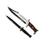 Set doua cutite de vanatoare, Tactical Knife, IdeallStore&reg;, Otel inoxidabil, Teaca inclusa