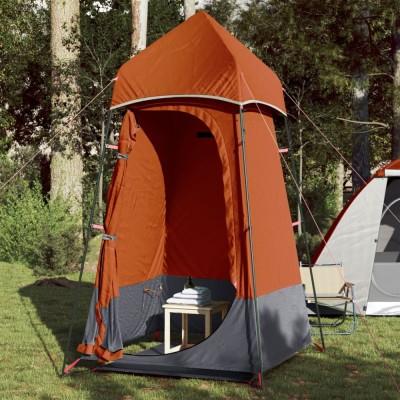 vidaXL Cort confidențialitate gri/portocaliu 121x121x225 cm tafta 190T foto