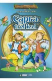 Capra cu trei iezi. Carte de colorat si citit cu litere mari de tipar