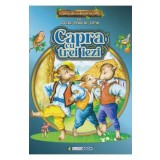 Capra cu trei iezi. Carte de colorat si citit cu litere mari de tipar