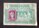 Bon de solidaritate - Franta - 5 Francs Anii '40