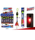 Rachetă din burete cu lansator elastic și lumină, 33 cm - Jucărie pentru copii