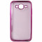 Husa silicon roz transparent cu margini electroplacate roz pentru Samsung Galaxy J5