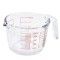Cana gradata de masurare Pufo din sticla cu maner, 500 ml, transparent
