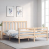 Cadru de pat cu tablie, 160x200 cm, lemn masiv GartenMobel Dekor, vidaXL
