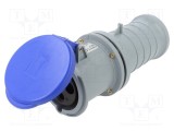 Conector alimentare AC trifazate AMPHENOL IP&amp;S 63A 250V m&acirc;na dreaptă 3 pini IP44
