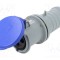 Conector alimentare AC trifazate AMPHENOL IP&amp;S 63A 250V m&acirc;na dreaptă 3 pini IP44