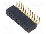 Conector şiruri pini mamă SAMTEC PIN 20 2,54mm aurit THT soclu