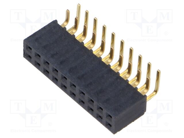 Conector şiruri pini mamă SAMTEC PIN 20 2,54mm aurit THT soclu