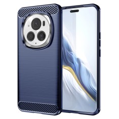 Husa Honor Magic6 Pro Techsuit Carbon Silicone, albastru foto