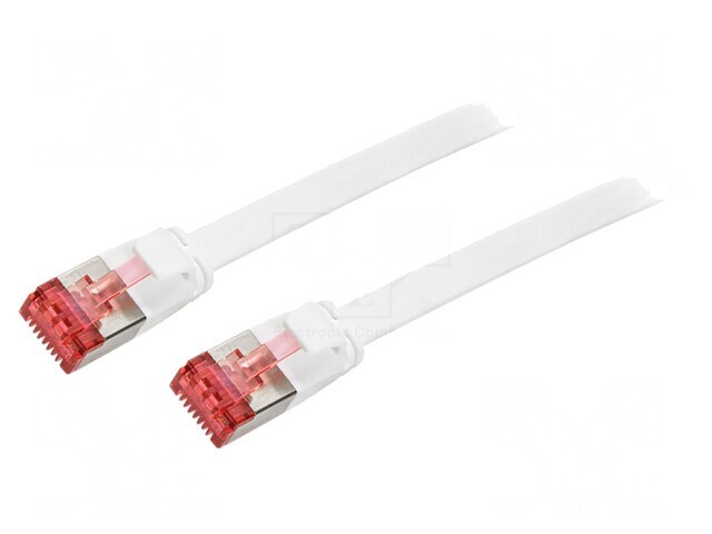 Patch cord U/FTP Cat6 PVC alb 10m 32AWG aurit