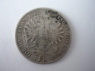 1 FLORIN 1883 ARGINT ***** foto