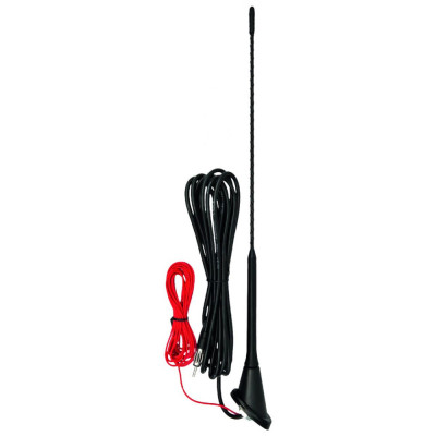 Antena auto cu amplificare 40cm Golf fixa cu talpa ovala 4CARS foto