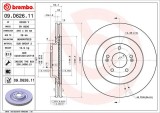 BREMBO 09.D626.11 PRIME LINE - UV Coated Disc frana