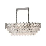 Candelabru Cristal WINDSOR Regalis 10xE14, Diametru 85cm, Crom Lucios, Inaltime Reglabila ModernLight Concept