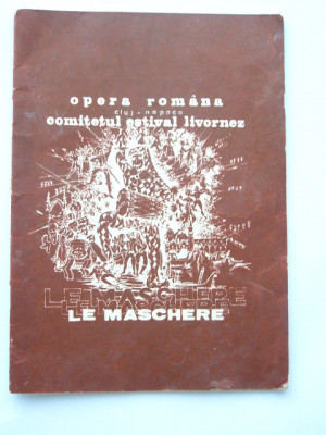 QW13 - Program opera - Opera romana - Cluj Napoca - anii 1980 foto