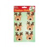 Set 6 Autocolante P&acirc;slă 3D Ren Crăciun 15x20cm, Decorațiuni Festive, Ornamente Brad, Aplicații Cadouri