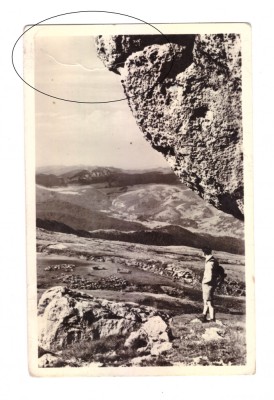 CP Muntii Bucegi - Vedere, RPR, circulata 1953, animata, cu pliu foto