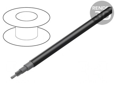 Cablu Coaxial RG214U Cu Litat PVC Negru 100m 10.8mm foto