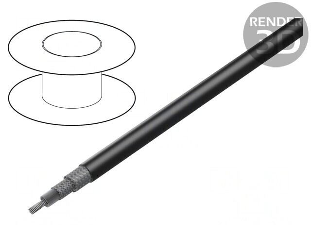 Cablu Coaxial RG214U Cu Litat PVC Negru 100m 10.8mm