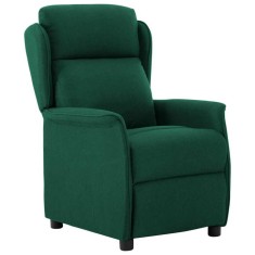 vidaXL Fotoliu recliner Verde &icirc;nchis 67.5 x 93.5 x 101.5 cm țesătură 340158