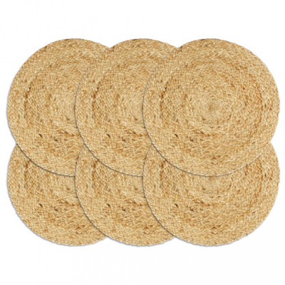 Naproane, 6 buc., natural, 38 cm, iută, rotund foto