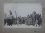 Foto pe carton, Ofiteri si militari romani, primul razboi mondial, Foto Targoviste