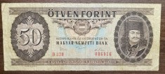 B11 40 - Bancnota foarte veche - Ungaria - 50 forint - 1975