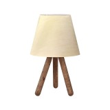 Cumpara ieftin Veioza PWL-1071, Pako World, E27, Bej-Nuc, 22x22x32 cm