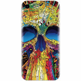 Husa silicon pentru Apple Iphone 7, Abstract Multicolored Skull