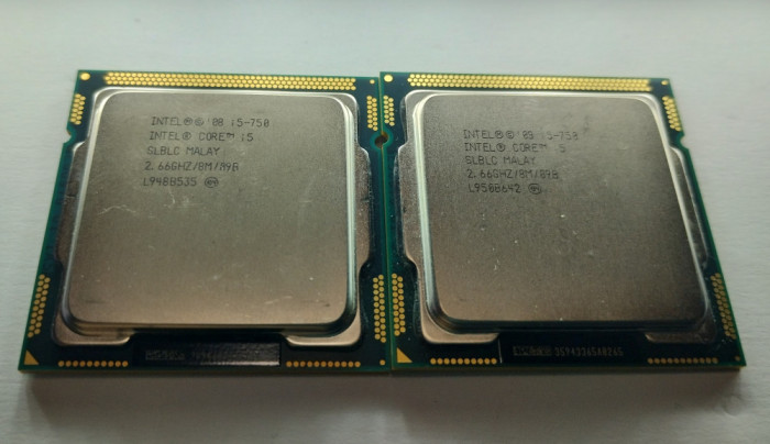 Lot 2 procesoare Intel Quad Core I5-750 2.66GHz, Socket 1156