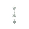 Ornament de brad trei fulgi de nea, Flippy, alb, metal, 30 cm