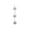 Ornament de brad trei fulgi de nea, Flippy, alb, metal, 30 cm