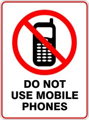 Sign do not use mobile phones foto