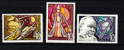 Rusia, URSS, 1969 | Ziua cosmonauticii - Koroliov, Wostok - Cosmos | MNH | aph foto