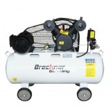 Compresor aer pe curea 100L, motor 2 cilindri in V 3CP, 2.2KW/380V, presiune maxima 8 bar, volum aer aspirat 273 L/min Breckner Germany