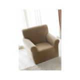 Cumpara ieftin Husa Elastica pentru Fotoliu din Catifea + Fata de Perna, Bej - JO687