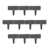 Set de borduri pentru gradina, cu 10 piese, dimensiuni 23 x 25 x 2 cm, cu aspect de piatra, flexibile, gri