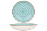 Bonna Farfurie ad&acirc;ncă - Aqua - Porţelan - 25 cm (1300cc) - set de 6